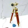 Nautical Brass Telescope with Wooden Tripod Marine Decor Table Top Office Decor Best Item for Gifting