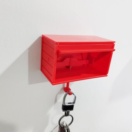 Car Garage Key Holder with Opening Door Wall Mount Key Organizer Hook Multi-purpose Entryway Key Storage Rack Decoration