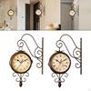 Face Wall Clock for Indoor Outdoor Use, Non Ticking Round Design Hallway And Garden