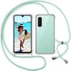 Protective Case - BOOLING - for Samsung Galaxy A26 5G - Silicone - Shockproof - Turquoise Lanyard