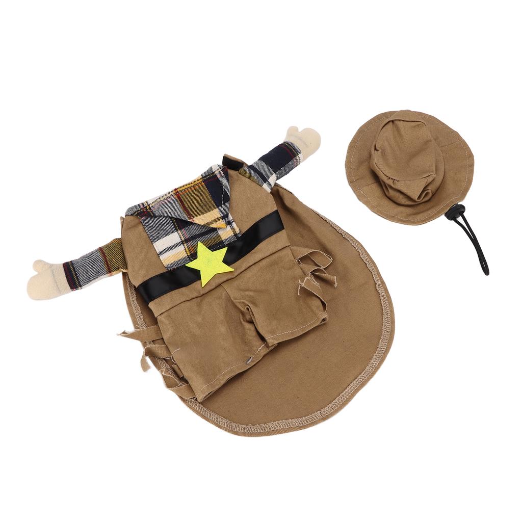 Рождественский костюм для питомца из полиэстера, костюм для собак в стиле вестерн-ковбой для кошек, маленьких и средних собак