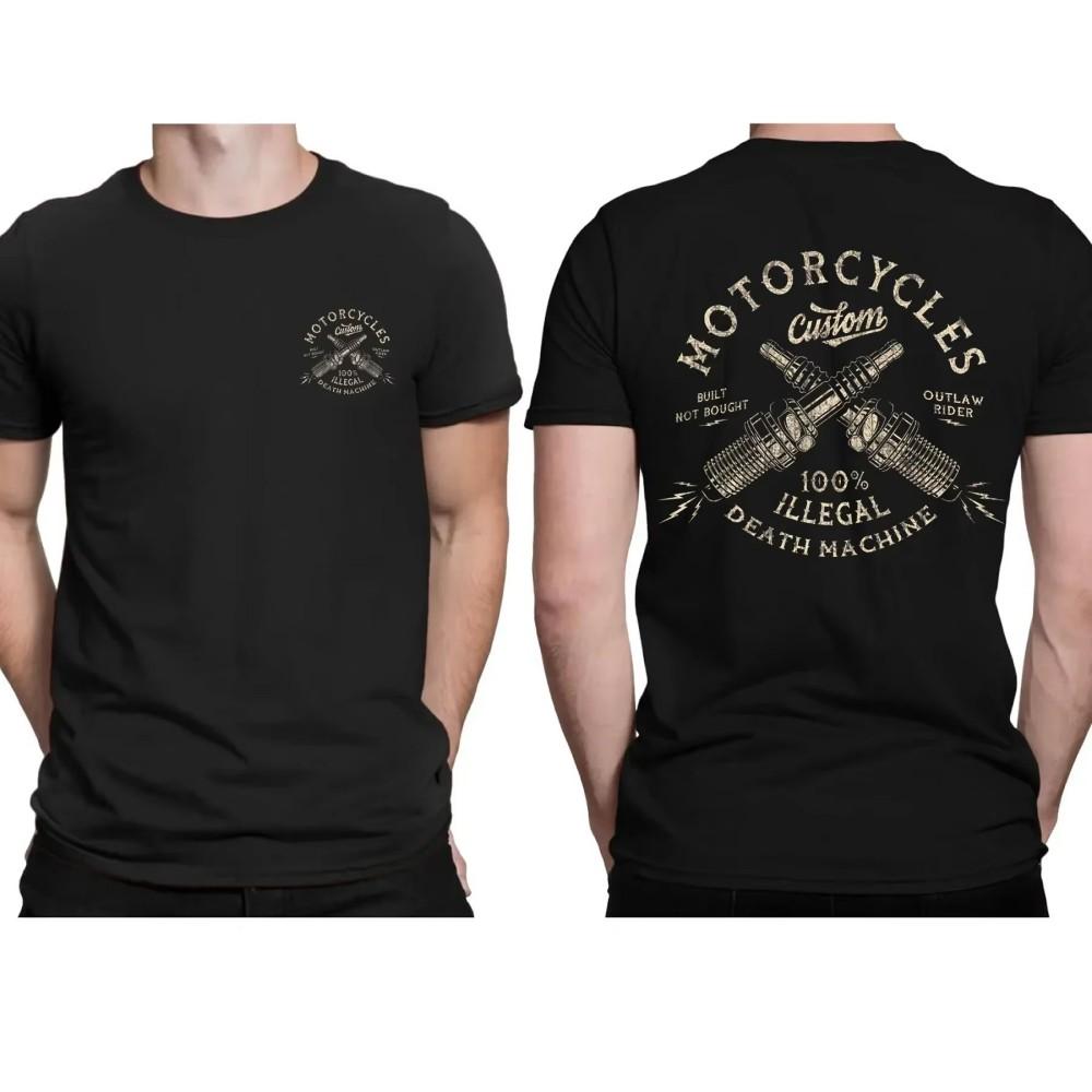 New Men's Fashionable Summer Horror Skull Print Comfortable and Breathable Round Neck Thsirt Outdoor Casual Party Top