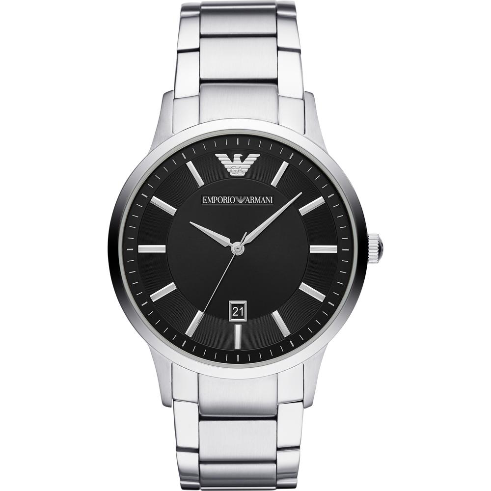 Emporio Armani Историческая коллекция Черный браслет из нержавеющей стали Мужские кварцевые AR11181