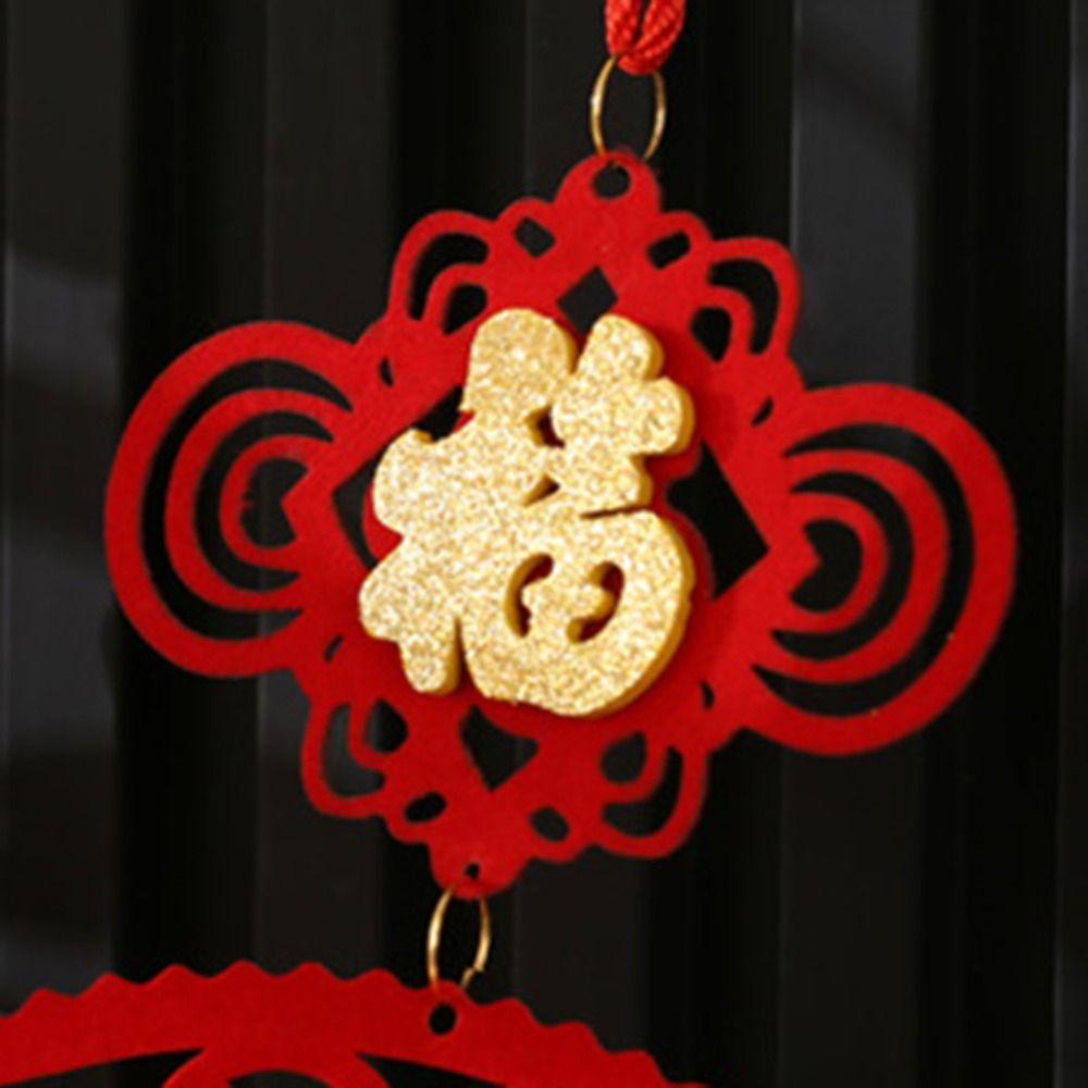 Hollow Spring Festival Hanging Couplet with Tassels Spring Festival Door Ornament  Living Room