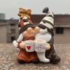 Кофейная пара, фигурка гнома, статуэтка гнома из смолы, безликая скульптура эльфа, рождественский домашний офис, кафе, кофейный бар, украшение для рабочего стола, орнамент