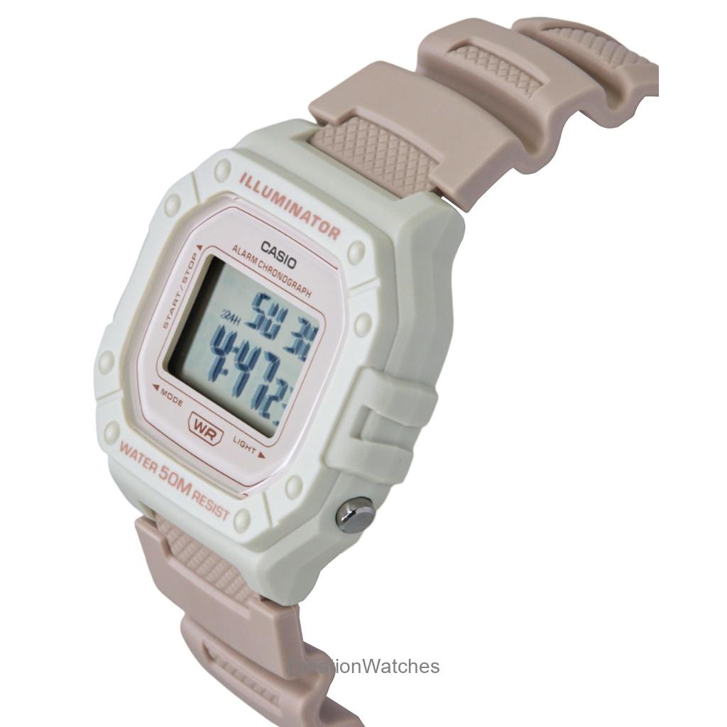 Casio POP Цифровой ремешок из смолы Кварцевые W-218HC-4A2V Часы унисекс