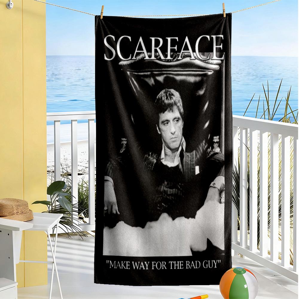 Scarface Style Beach Towel Soft Durable Quick-Dry Comfortable Lightweight Portable for Swimming,Beach,Camping, Travel, Beach Accessories,Gym