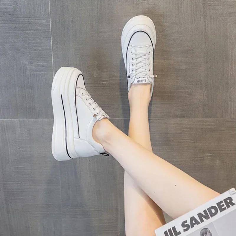 Модная белая обувь на платформе для женщин Весна Осень Женская обувь Повседневное предложение Мода 2024 Распродажа Корейский Y2k Стильная Дешевые предложения