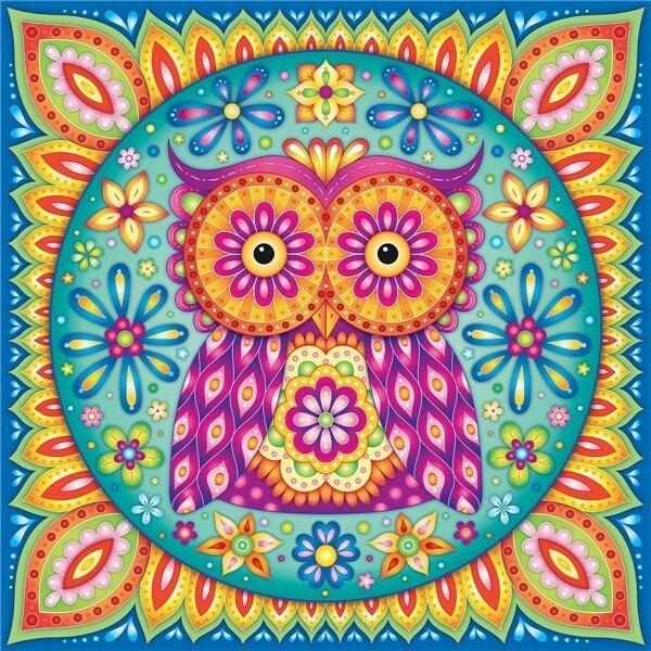 5D Full Drill Square Diamond Painting Owl Picture Of Rhinestone Diamond Embroidery Animal Cross Stitch Handmade Gift