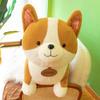 25/40cm Cute Wear Collar PP Cotton Filling Corgi Plush Toy Cartoon Dog Doll Ornament Boys Girls Gift