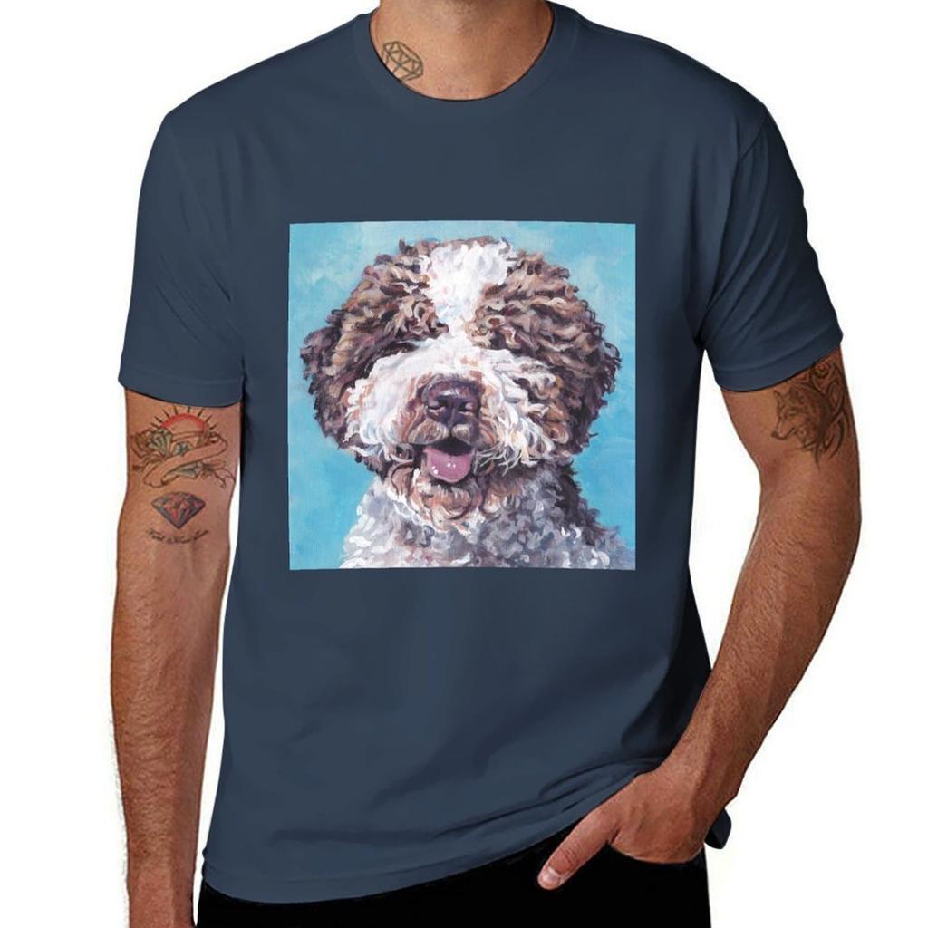 Lagotto Romagnolo Fine Art Painting T-Shirt t shirt man plain funny t shirts dark humor t shirts designer T-Shirt