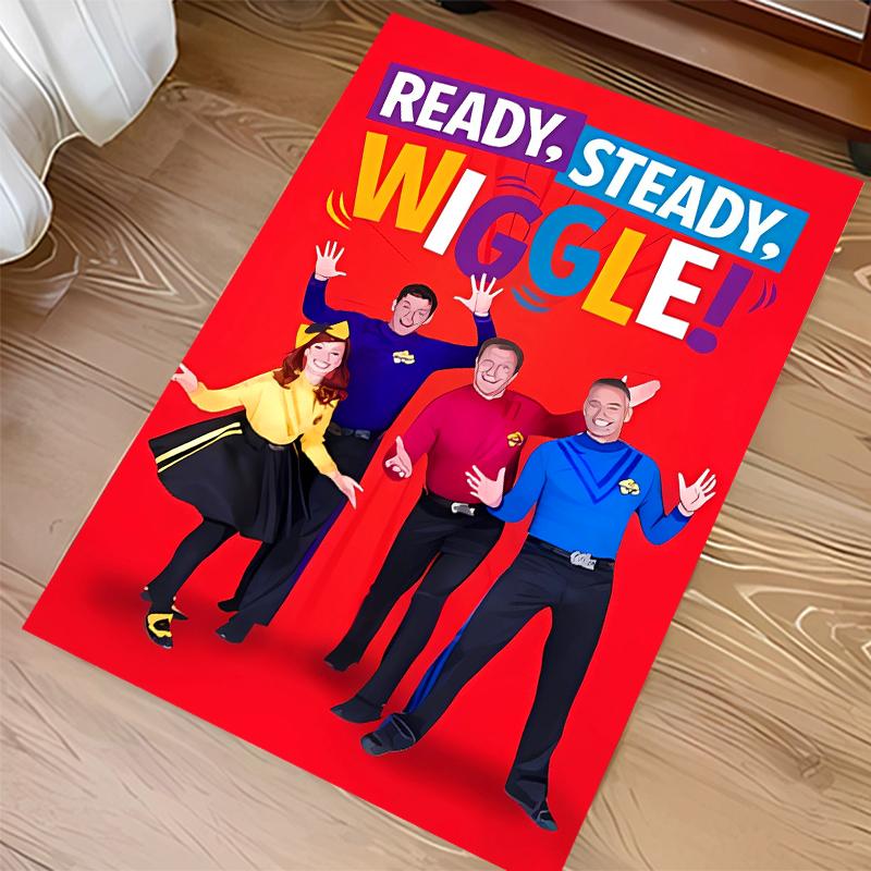 1pc The Wiggles Print Area Rug - Soft,Washable Non-Slip Indoor Mat for Office Chairs,Living Room,Home Office Decorative Rug