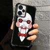 The J-Jigsaws Killer Horror Soft Phone Case For Xiaomi Redmi Note 14 15 Pro Plus 13 12 11S 11T 5G 10 9S 9 Plating Anti-Fall Fund
