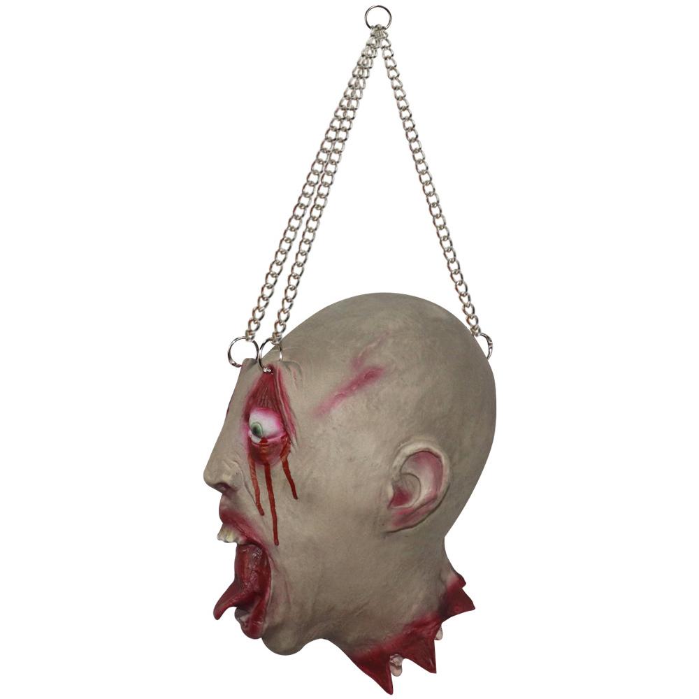 Цепь Голова зомби Отрубленная голова зомби для реквизита на Хэллоуин