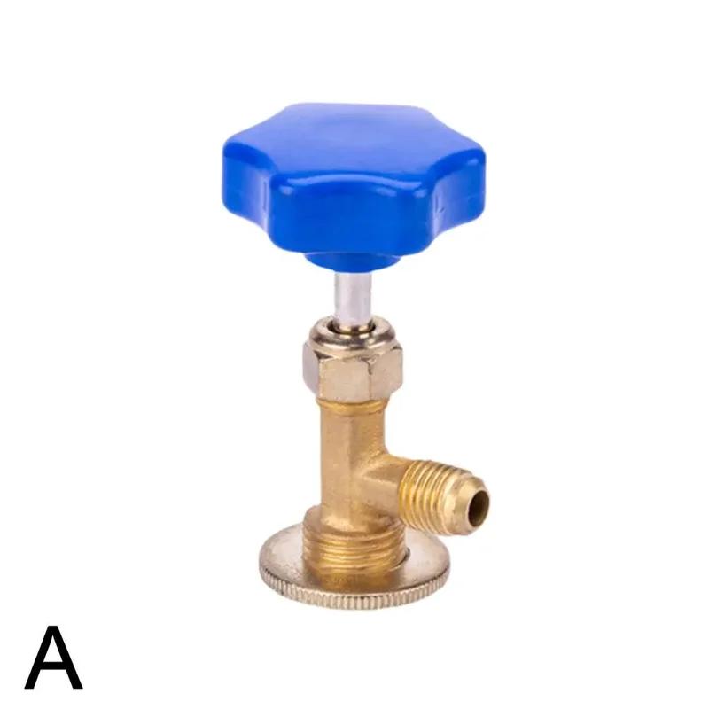 Открывалка для бутылок с хладагентом Кондиционер Клапан для крана для хладагента Инструмент для открывания бутылок Латунный дозирующий клапан R410 D4L5