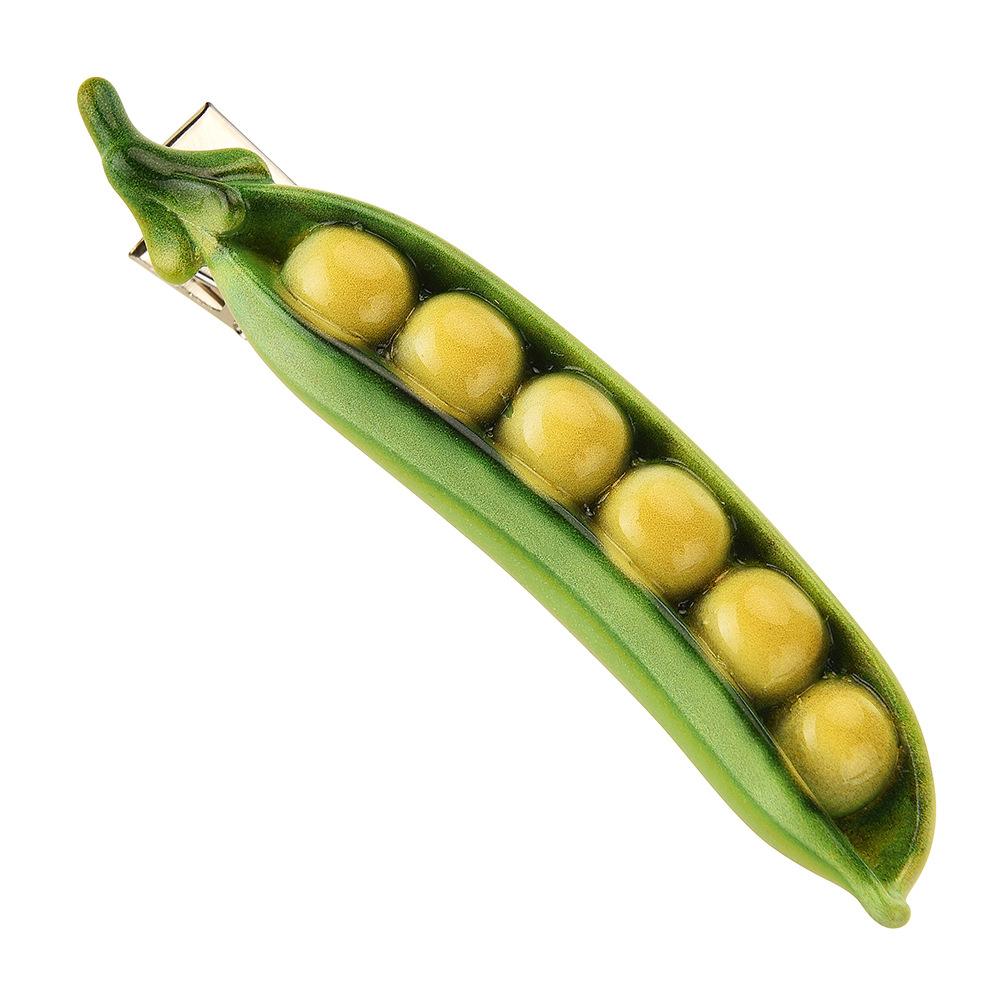 Simulated Pea Asparagus Hairpin Female Funny Creative Side Clip Niche Fun Vegetable Styling Hairpin