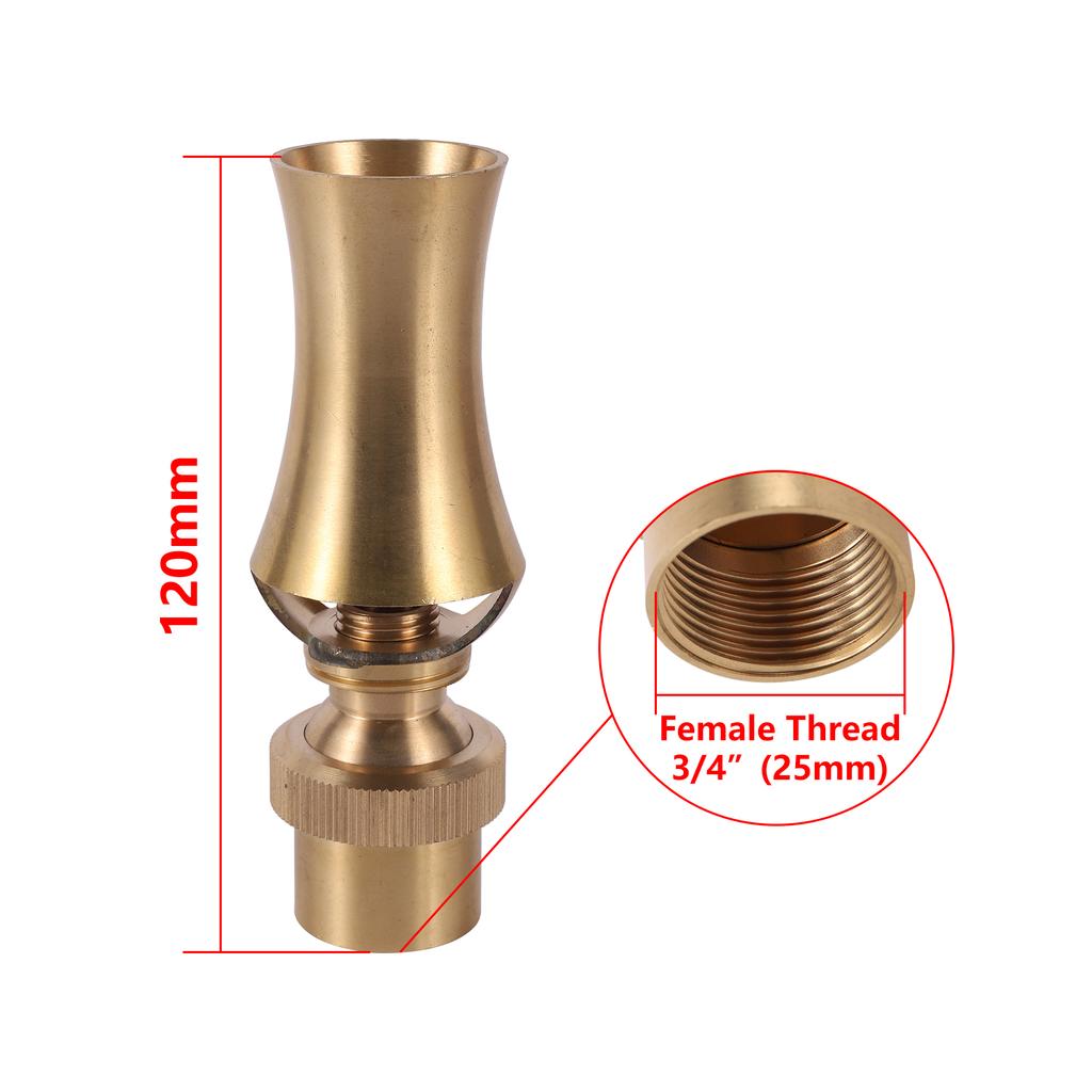 3/4" 1" 1.5" 2" Медный Стойкий Насадка для Фонтана Латунный Воздухосмесительный Пузырящийся Струйный Фонтан Садовый Пруд Ландшафтный Фонтан