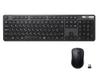 ELECOM Wireless Keyboard (Receiver Included), Thin Membrane, Full Keyboard with Mouse, Black, TK-FDM110MBK