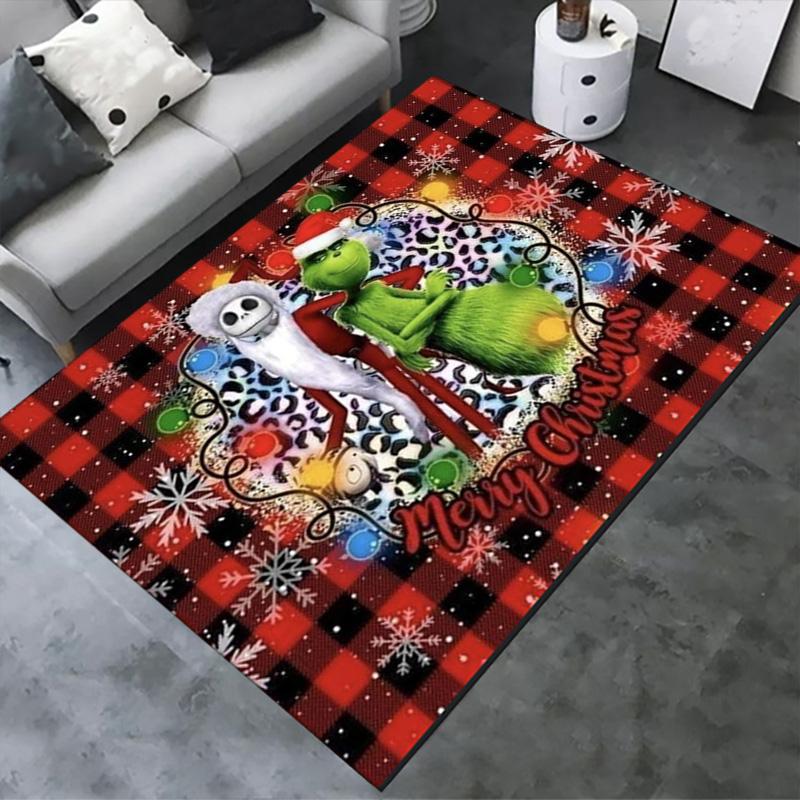 Christmas Movie Carpet Rug for Living Room Bedroom Home Sofa Decoration,Kids play Non-slip Floor Mat