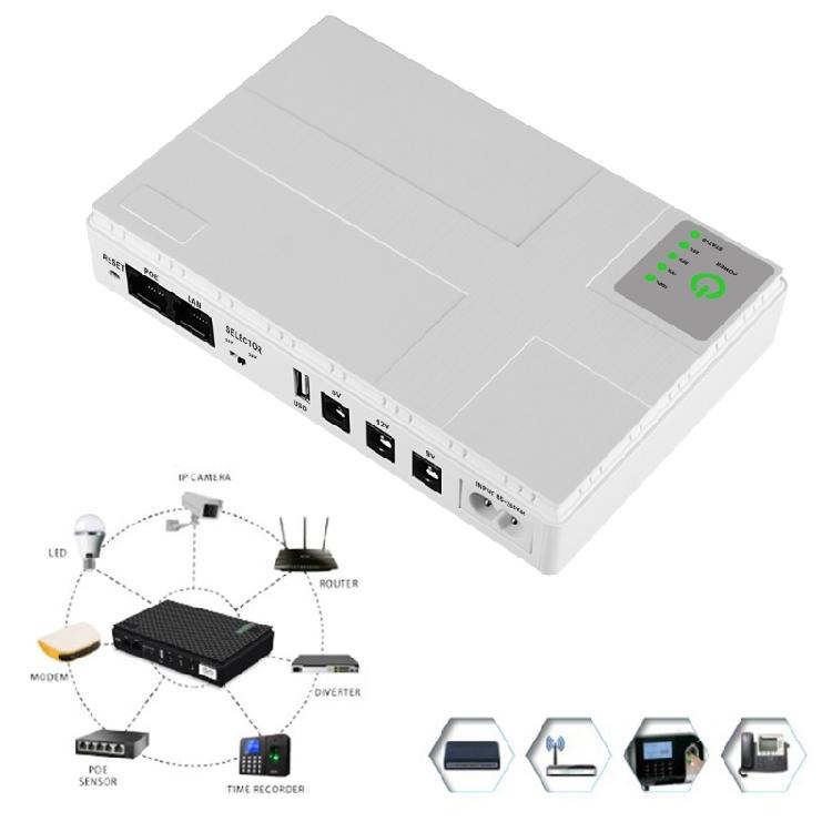 Battery Backup & Surge Protector UPS System,UPS 10400mAh 5V 9V 12V 1A ECO Mode