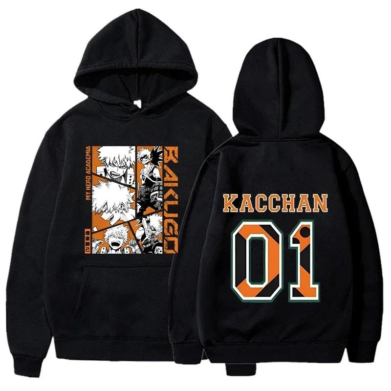 Sudadera con capucha y estampado de personajes de anime, diseño unisex, con estampado doble en la parte delantera y trasera, número 01,