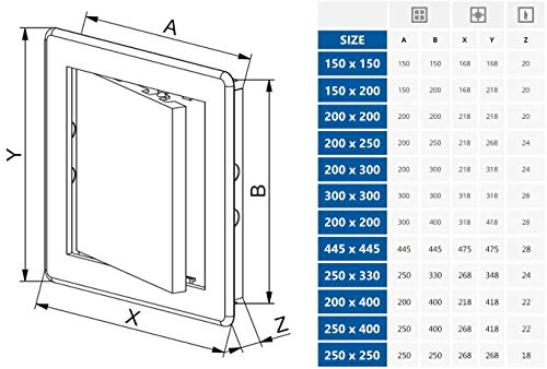 Inspection Door White 250X330 Mm Abs