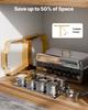 8 Qt 4 Pack Rectangle Chafing Dish Buffet Set Fullsize Pan Stainless Steel