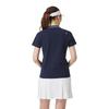 TaylorMade Women's Script Logo S/S Mock Shirt, Navy, Size L, 2025FW, TL521