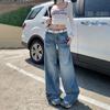 Nongge Low Waist Wide Leg Retro Jeans for Women - Spring/Autumn 2025 Collection