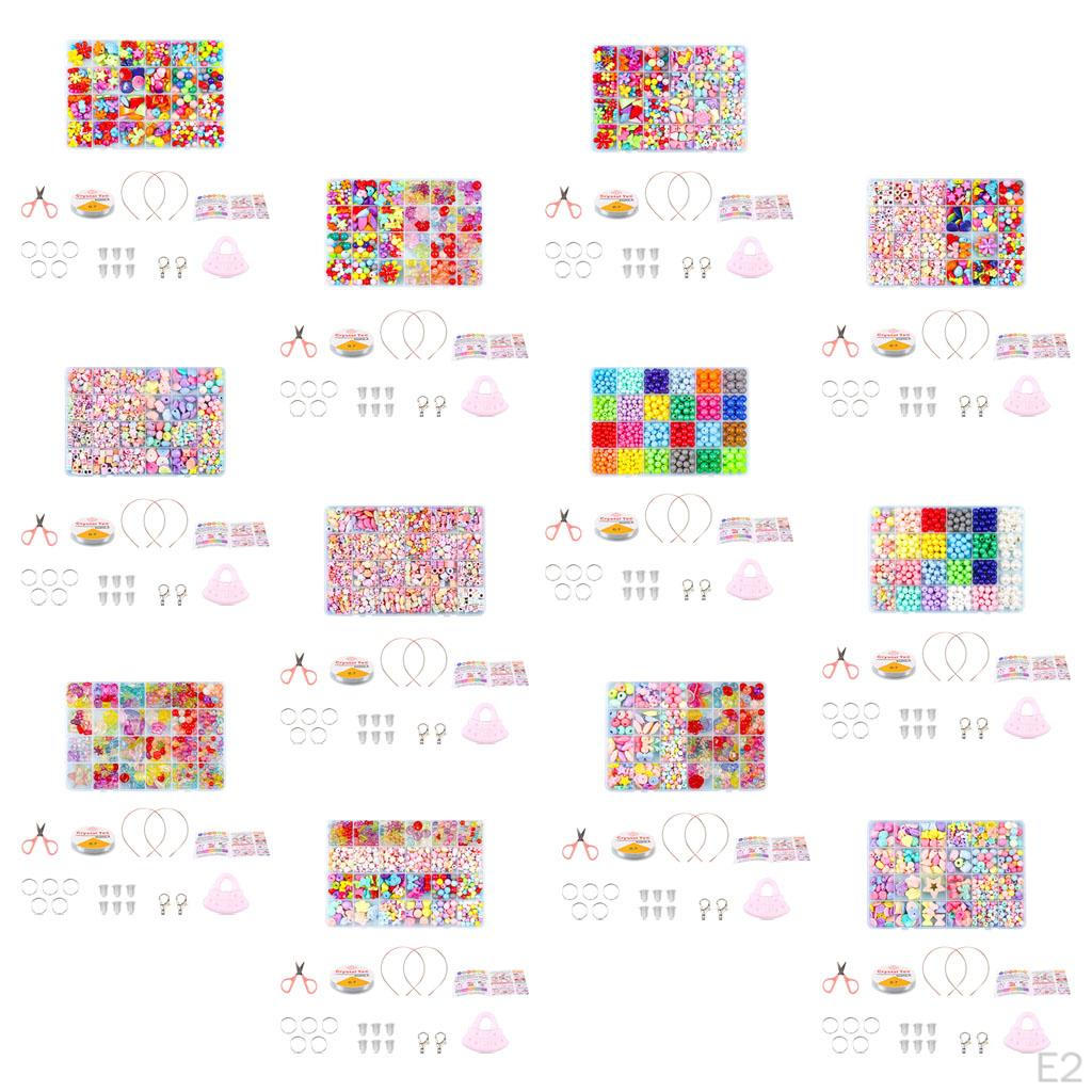 Бусины с большим отверстием Разноцветные Акрил Браслет Ожерелье Изготовление украшений Поделки