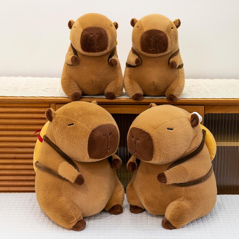 New European mink capybara baking backpack series Kapibara plush toy doll children's toy throw pillow