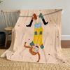 1PC girl, hangingOutdoor Flannel Blanket - Soft Plush Decor for Picnics, camping, Bedroom, Playroom, Office, or Lunch Break 1216A