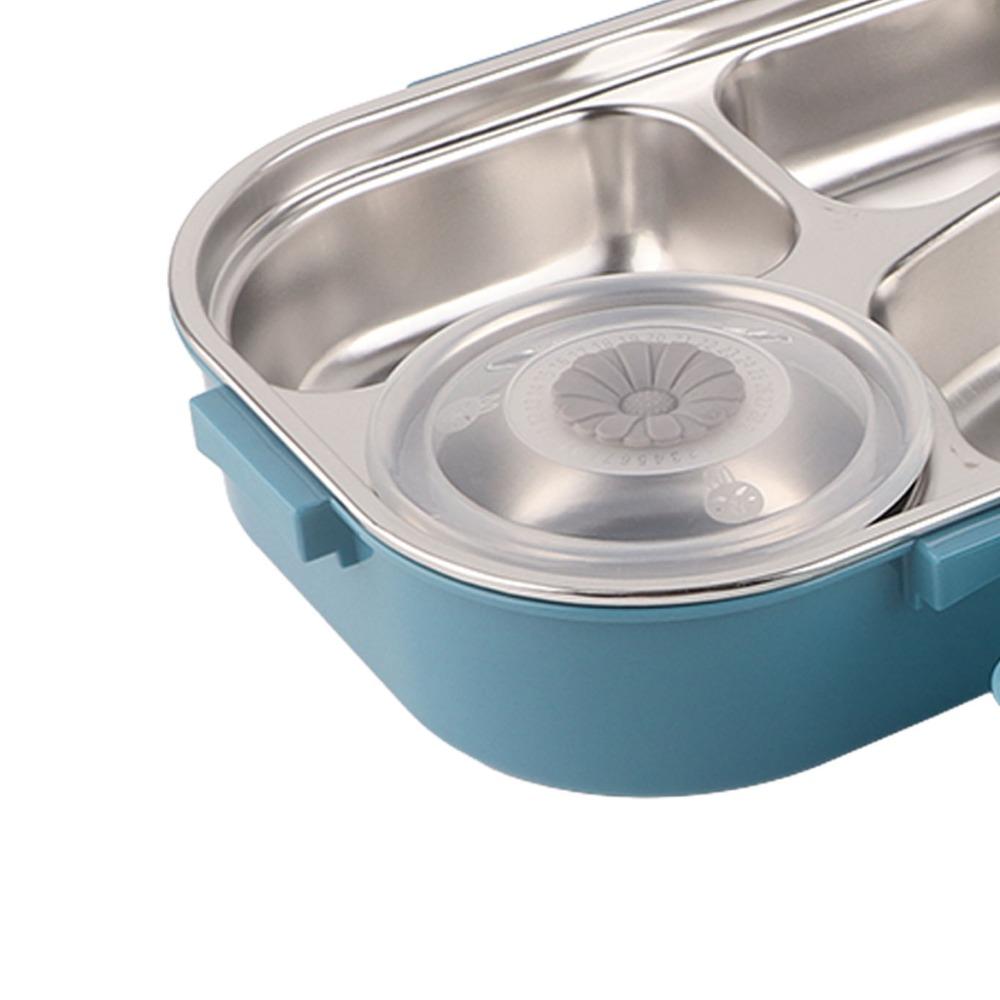 Includes Soup Bowl Stainless Steel Lunch Box 4-Compartment Insulated Lunch Box  For Adults