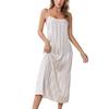 Women’s Nightgown Slip Night Dress 2 Pieces Set Satin Stripe Pajamas Dressing Gown Robe Sleepwear Home Wear Spring Autumn Sleep Lounge Clothes