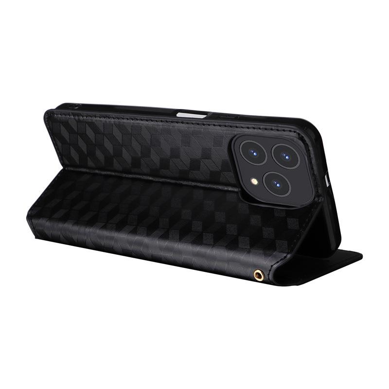 Cubot P80 Leather Flip Case with 3D Texture, Magnetic Closure, and Card Slot.