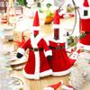 Creative Christmas Wine Bottle Decoration Set Gold Velvet Dress Sleeve Wine Bottle Bag Sleeve Christmas Table Decoration