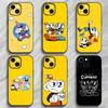 Милый американский мультяшный чехол для телефона C-Cuphead Чехол для телефона Мягкая упаковка Легкий Для iPhone17 16 15 14 13ProMax