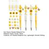 Acrylic And Wooden Beads for Pens Sunflower Bee Beaded Ballpoint Pen Set, DIY Easy Assemble Handmade Making Supplies Kits, Smooth Writing Pen,