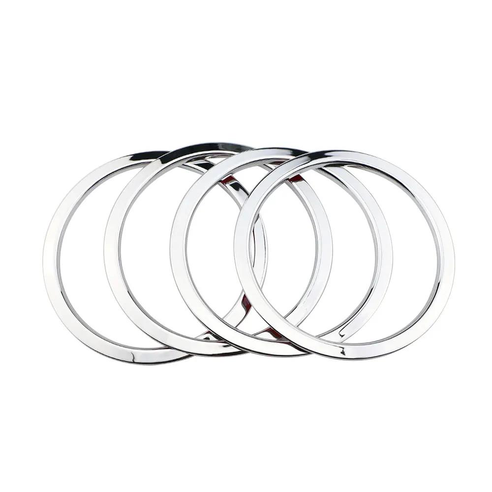4Pcs ABS Stereo Cover Circle Sticker Accessories Car Door Radio Speaker Ring for Nissan X-Trail Xtrail T32 2014 - 2022