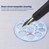 Practical Geometric Template Plastic Measuring Ruler Circles Drawing Shape Stencils for Office School Home Building Formwork