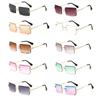Rectangle Anti-Reflective Fashion Eyeglasses UV400 Popular Rimless Sunglasses Women Trendy High Quality Unique