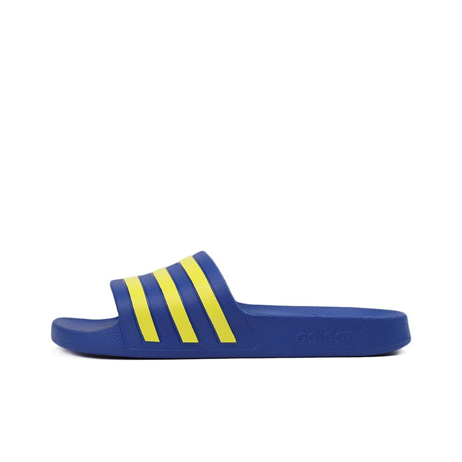 adidas Adilette Удобная резиновая подошва Бесшумные шлепанцы Унисекс сандалии Синий Желтый EG1759
