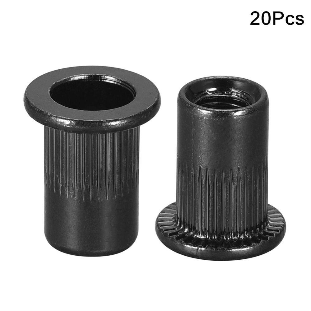 20Pcs Carbon Steel Zinc-Plated Threaded Insert Nut M3 M4 M5 M6 M8 M10 M12 Knurled Nuts