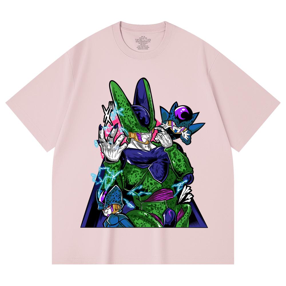 230 г/м² 100% хлопок Dragon Ball V29 Принт Cell Унисекс Тяжелая хлопковая футболка