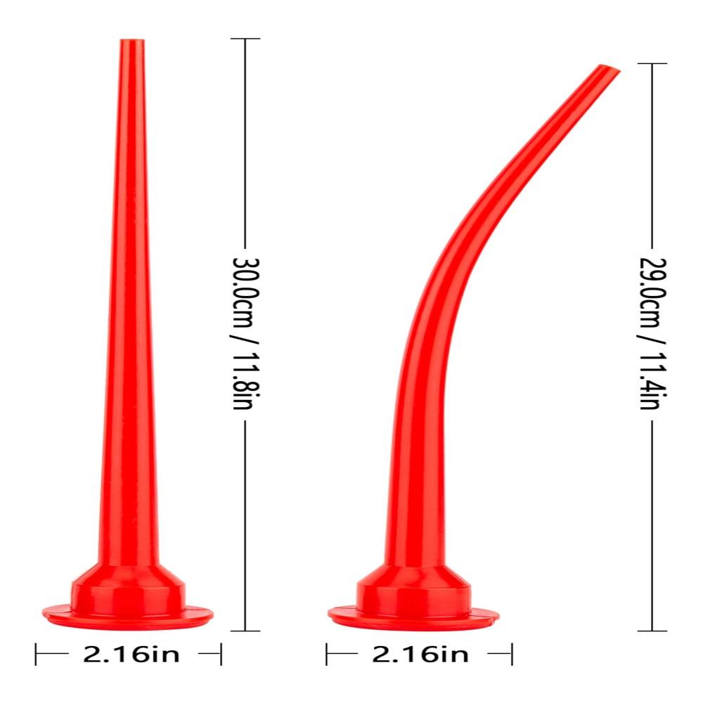 Red Long Sausage Nozzle Glass Cement Structural Adhesive Nozzle  For Sausage Caulking