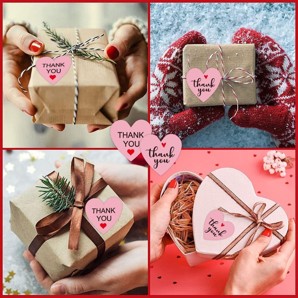 500 шт. Наклейки в форме сердца на рулоне, Декор-этикетки ко Дню святого Валентина, 1 дюйм, Запечатывающие этикетки, Упаковка подарков