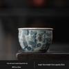 Qianyu Ручная работа 999 Стерлинговое серебро Керамическая чашка мастера для чая Гунфу с лотосом