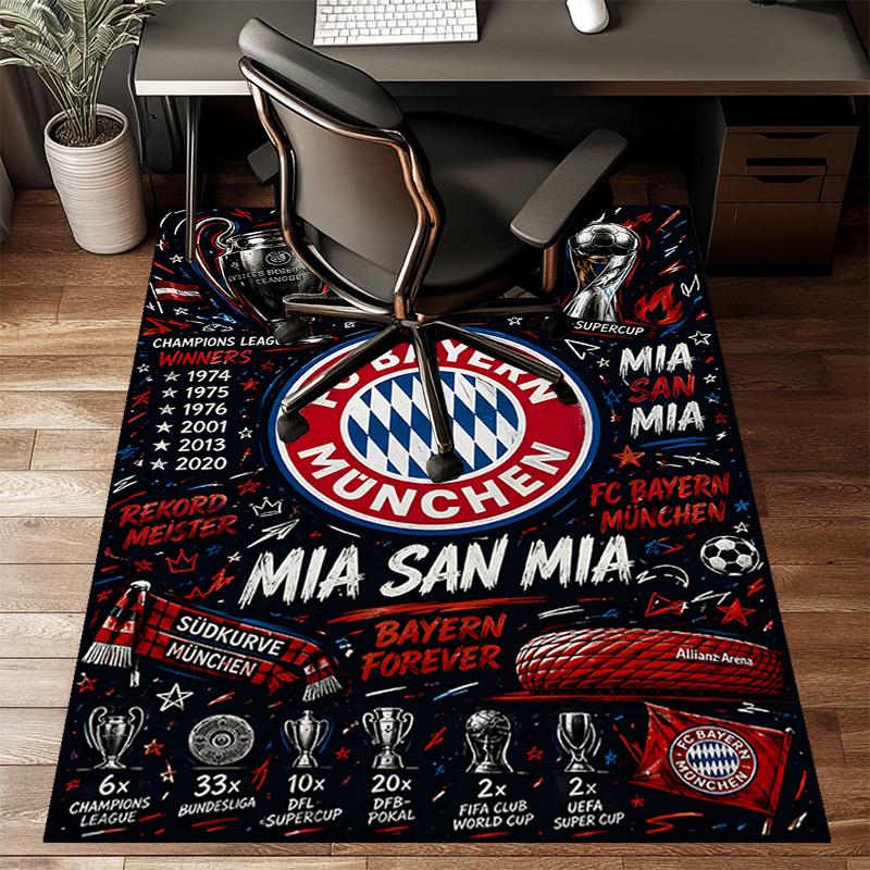 B-Bayern Munich (2)Printed Area Rug Carpet for Bedroom Living Room Home Decor Rugs Mat Non Slip Mat Rug for Bedside