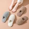 Fashion Women New 2024 Winter Home Fur Plush Slippers Non-Slip Soft Warm House Indoor Bedroom Floor Shoes Memory Foam Fluffy Slippers