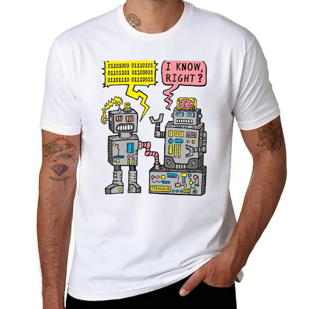 Robot Talk Tshirt Basic Regular Fit Casual Tshirt